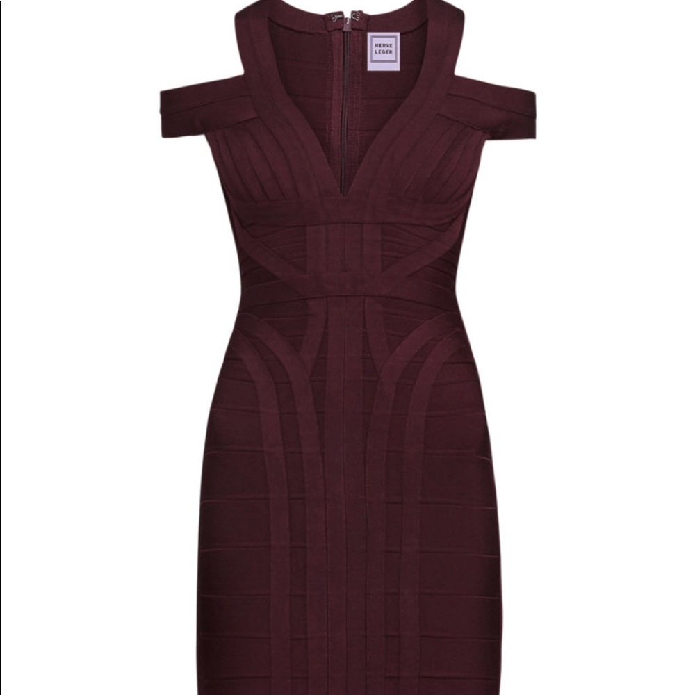 Herve Leger Dress Ruby Red